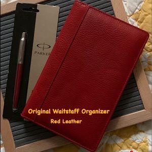 Red Leather Original Waitstaff Organizer Bundle